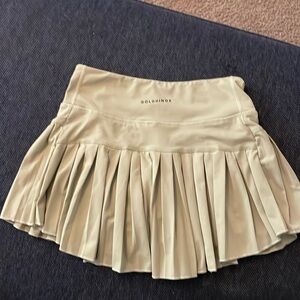 Goldhinge pleated tennis skirt. Sage/olive green. Size XS
